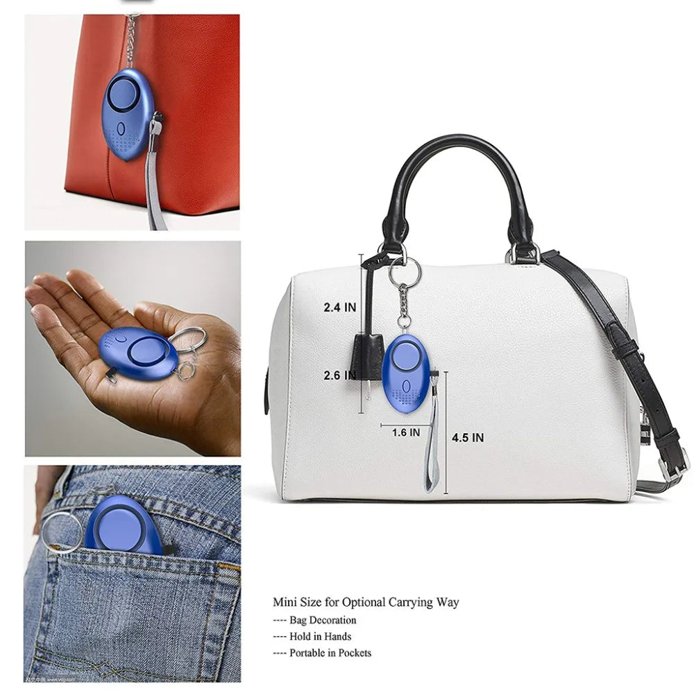 Safety Alarm Compact 120dB Personal Security Keychain for Women, Children & Elderly