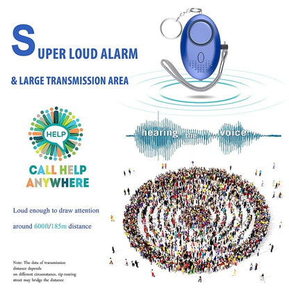 Safety Alarm Compact 120dB Personal Security Keychain for Women, Children & Elderly